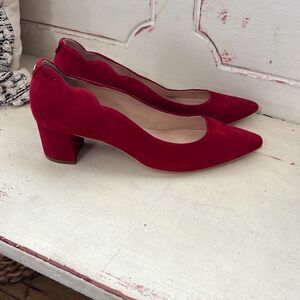 * Kate Spade size 8 red suede pumps shoes heels